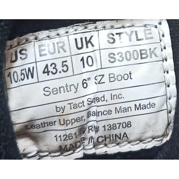 Tach Squad (Side Zip)-(Boots)-(Black)-(Size 10.5)-(Used)-(Good Condition)-$60.00 - Picture 6 of 6